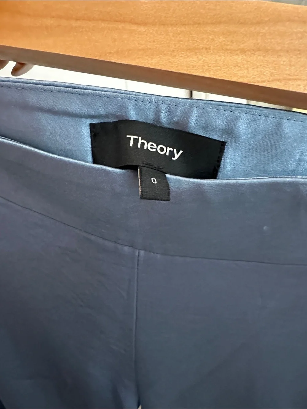 Theory blue heron double sateen clean flair pant - Picture 4 of 7